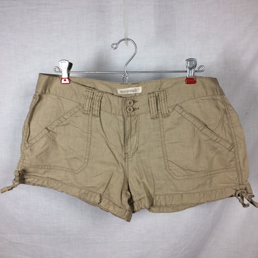 Aeropostale Women’s Tan Linen/Cotton Shorts